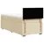 Vidaxl Box spring postelja z vzmetnico krem 100x200 cm blago