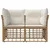 Vanjski loveseat 2 pcs Prirodna i krema bijela poliratan