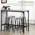 Homestar Set barske mize 5-delni 110x50x895 cm siva