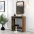 Hanah Home Sto za šminkanje Lizbon Mirror, 70x40x84.7 cm, Orah-crni