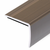 Rubnjaci za stepenice L-oblika 5 kom aluminijski 90 cm smeđi