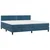Vidaxl Box spring postelja z vzmetnico temno modra 200x200 cm žamet