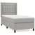Vidaxl Box spring postelja z vzmetnico svetlo siv 100x200 cm blago