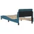 Okvir kreveta s uzglavljem Dover plavi 90 x 200 cm baršunasti