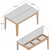 HANAH HOME Trpezarijski sto Milan 514 Walnut White