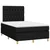 vidaXL Box spring postelja z vzmetnico črna 120x190 cm blago