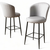 HANAH HOME Set 2 barske stolice Uras Grey Black