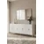 Hanah Home komoda Salkim 180, 180 cm, bela / srebrna