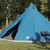 Tipi šator s krovom s pohranom Plava 560 x 560 x 300 cm taft