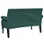 Klupa s naslonom tamnozelena 120 x 62 x 75,5 cm od tkanine