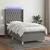 Vidaxl Box spring postelja z vzmetnico LED temno siva 80x200 cm blago