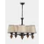 Opviq luster Mercure Wood 5, 5 × E27, crni / braon
