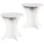 Kava Stol 2 pcs Bijelo Masivna borovina