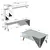 Hanah Home Set TV Komoda i klub sto Beli