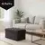 Ruhhy sklopivi tabure s spremnikom 110L – velvet pouf 76x38x38 cm, nosivost 150 kg (XXL)