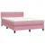 Vidaxl Box spring postelja z vzmetnico roza 160x210 cm žamet