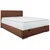 Carryhome POSTELJA Z VZMETNICO 140 cm  x 200 cm , tekstil rjava