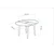 Aberto Design Set trpezarijski sto i 2 trpezarijske stolice Vina 0900 Orah