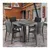 MKS Baštenski sto Ratan, PVC, 90x90 cm, Antracit