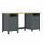 Radni stol Hill sivi 150 x 50 x 74 cm od masivne borovine