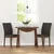 Vidaxl Jedilni stoli z blazinami 2 kosa Brown Solid Wood Rubber