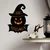 WallXpert zidna dekoracija od MDF-a HALMDF-019, bundeva u veštičjem šeširu sa natpisom Halloween, 32 x 43 cm