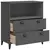Regal za knjige VIKEN antracit sivi 80 x 40 x 90 cm drveni