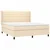 Vidaxl Box spring postelja z vzmetnico LED krem 160x200 cm blago