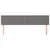Vidaxl Posteljno vzglavje temno siva 180x5x78/88 cm blago