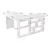 HANAH HOME Radni sto Vesper Natural White