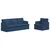 Set sofe 2 pcs Plava 201 x 80 x 85 cm tkanina
