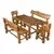 CASARREDO Vrtni leseni stol z nasloni iz masivne jelše, rjava barva 56 x 61 x 86 cm
