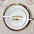 shumee Pearl Gold plošča 20 cm bela