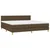 Vidaxl Box spring postelja z vzmetnico LED temno rjava 200x200cm blago