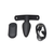 Master Series Bum-Tastic 28X Silicone Anal Plug with Harness & Remote Control Black