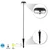 LED SVETILJKA HILITE 5743-750 STUBNA 6W 3000K IP54 SIVA ANTRACIT