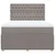 vidaXL Box spring postelja z vzmetnico taupe 160x200 cm blago