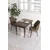 Hanah Home trpezarijski set Arp, sto i 2 stolice, ploča u dekoru drveta Baroque, braon tkanina Babyface
