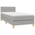 Vidaxl Box spring postelja z vzmetnico svetlo siva 90x200 cm blago