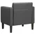 Sofa fotelja s naslonima za ruke tamno siva 54 cm