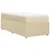 Vidaxl Box spring postelja z vzmetnico krem 80x200 cm blago