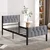 Hanah Home Ram za krevet Stil, 90x190 cm,Sivi