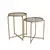 Hanah Home Klub sto 50x50x50cm Zlatno-Sivi