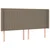 Box spring postelja z vzmetnico LED taupe 160x200 cm blago