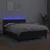 Vidaxl Box spring postelja z vzmetnico LED črna 140x200 cm um. usnje