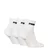 Puma Unisex Quarter Socks 3 pack, White, Size 35-38, Clothing