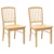 vidaXL Jedilni stoli 2 pcs Naravna 50 x 52,5 x 91 cm