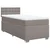 vidaXL Box spring postelja z vzmetnico taupe 90x200 cm blago