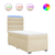 VIDAXL Box spring postelja z vzmetnico krem 90x190 cm blago
