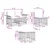 Set vanjskih sofa 5 pcs Prirodna i krema bijela Poliester